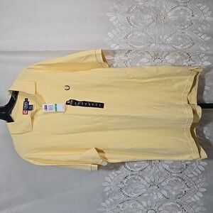 Pale Yellow Chaps Polo Shirt sz Large NWT